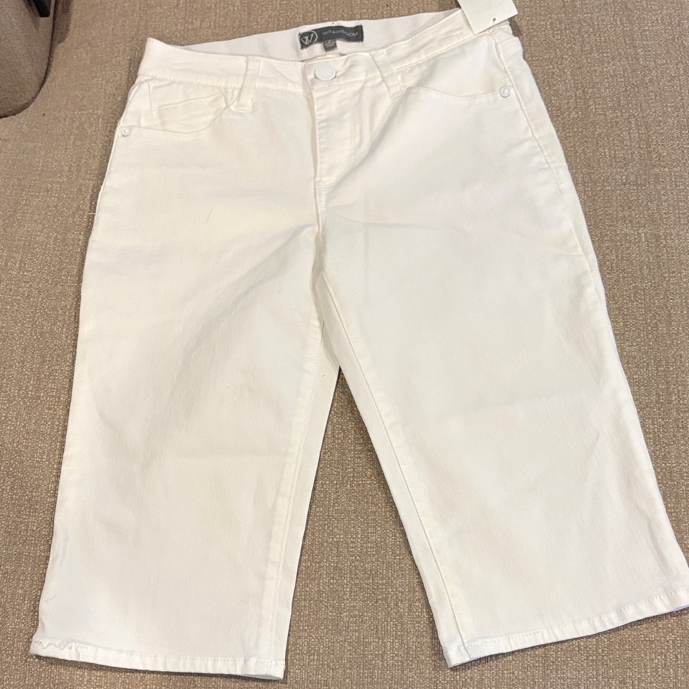 Wit & Wisdom Cream Denim Pants